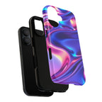 Coque de téléphone vibrante avec motif de vagues colorées, coque robuste et élégante, cadeau unique pour elle, accessoires de téléphone