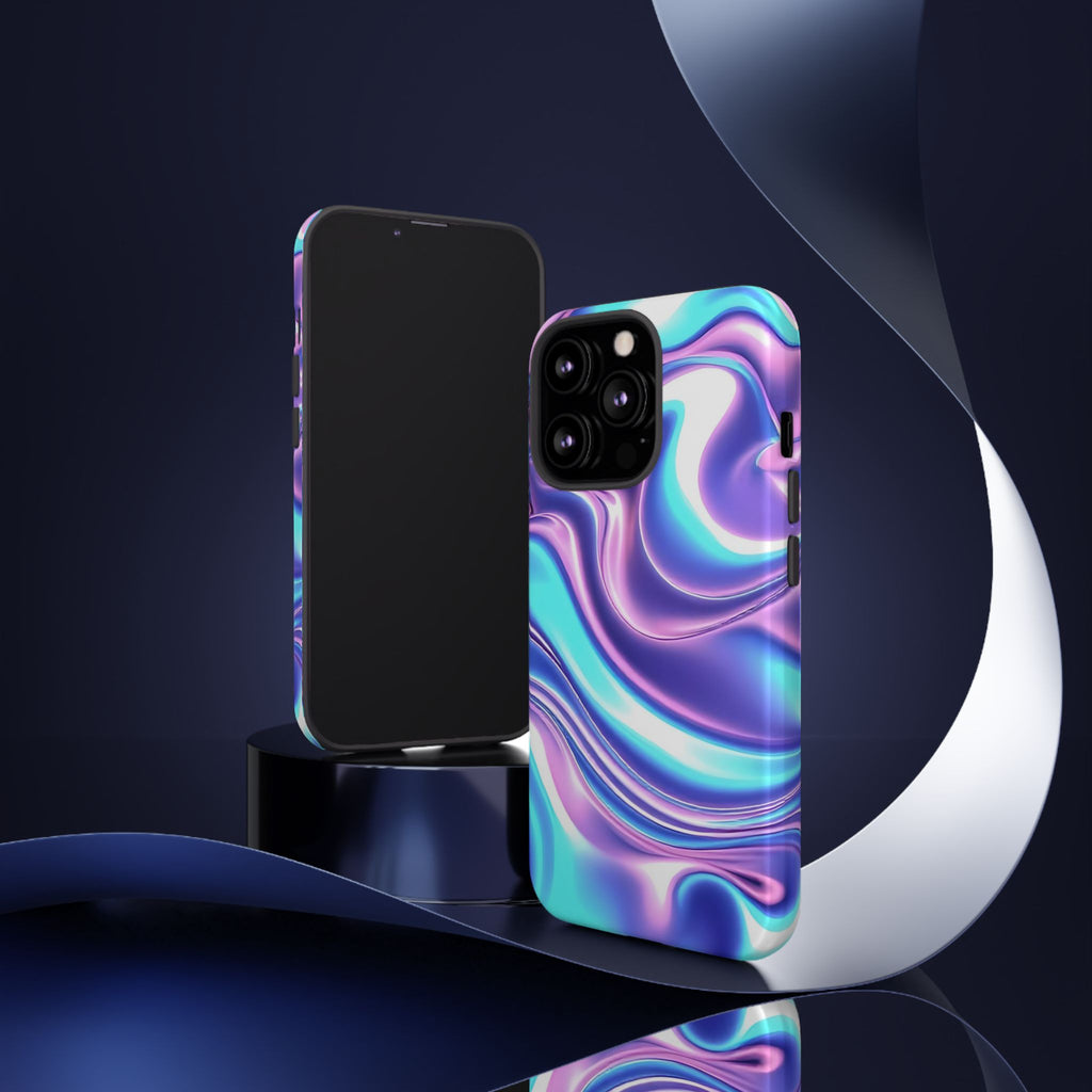 Colorful Phone Case, Tough Case, Swirl Design Phone Cover, Vibrant Phone Accessory, Gift for Her, Trendy Mobile Protection