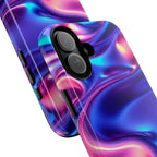 Coque de téléphone vibrante avec motif de vagues colorées, coque robuste et élégante, cadeau unique pour elle, accessoires de téléphone