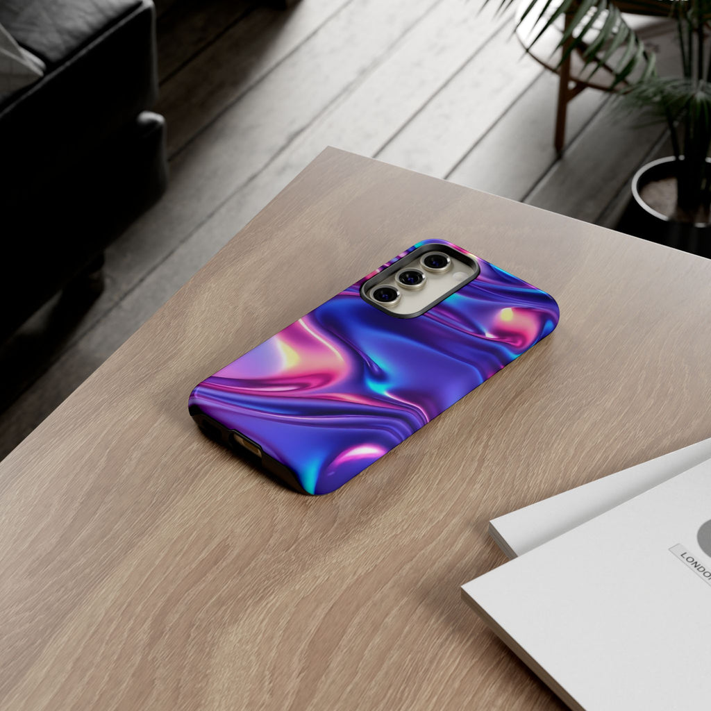 Vibrant Phone Case with Colorful Wave Design, Tough Phone Cover, Stylish Smartphone Case, Unique Gift for Her, Phone Accessories