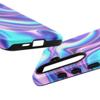 Coque de téléphone colorée, résistante, motif tourbillonnant, accessoire de téléphone dynamique, cadeau pour elle, protection mobile tendance