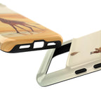 Giraffe Desert Scene, Phone Case