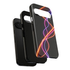 Coque de téléphone vibrante avec motif lumineux abstrait, coque artistique, accessoire technologique moderne, cadeau pour les passionnés de technologie, coque de téléphone personnalisée
