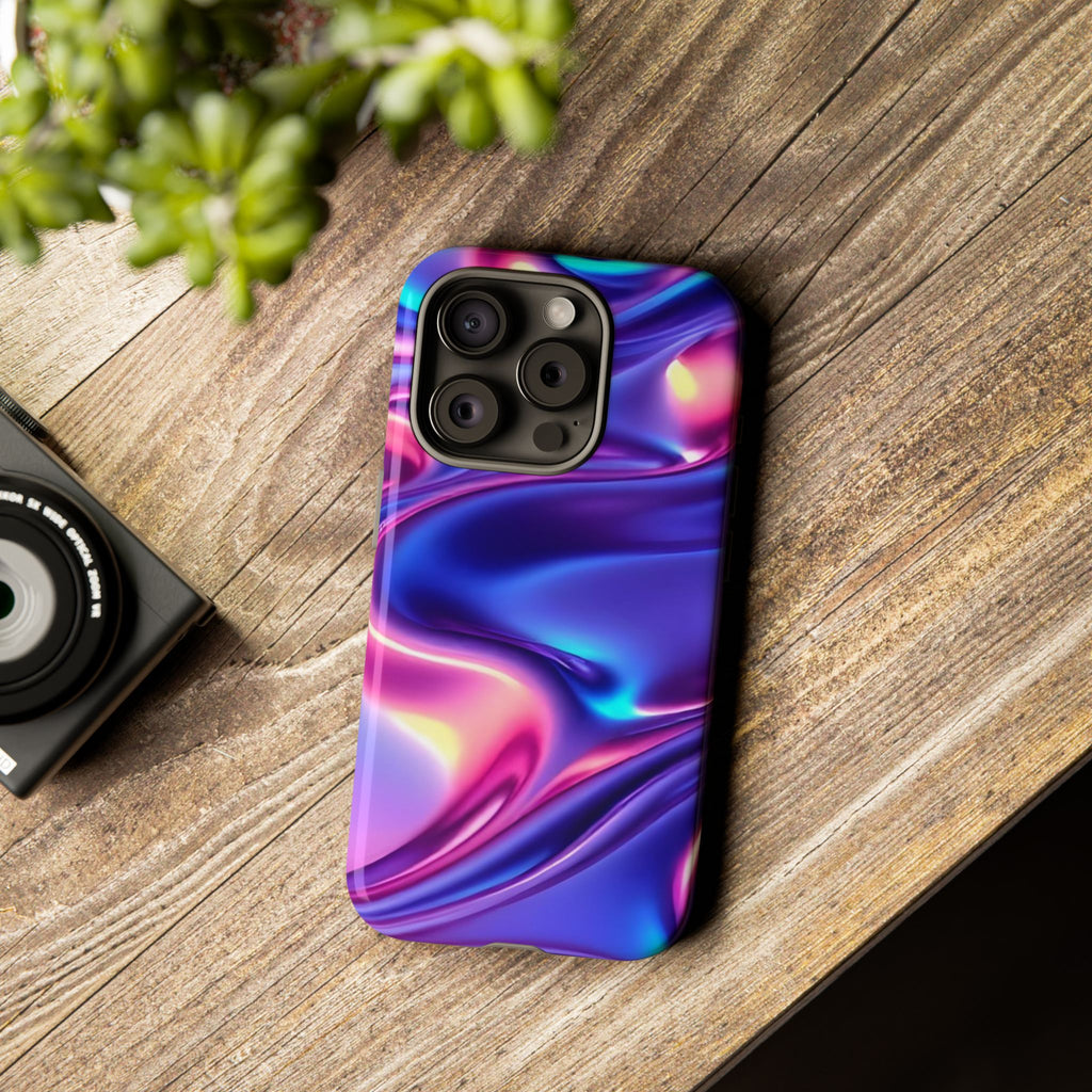 Vibrant Phone Case with Colorful Wave Design, Tough Phone Cover, Stylish Smartphone Case, Unique Gift for Her, Phone Accessories