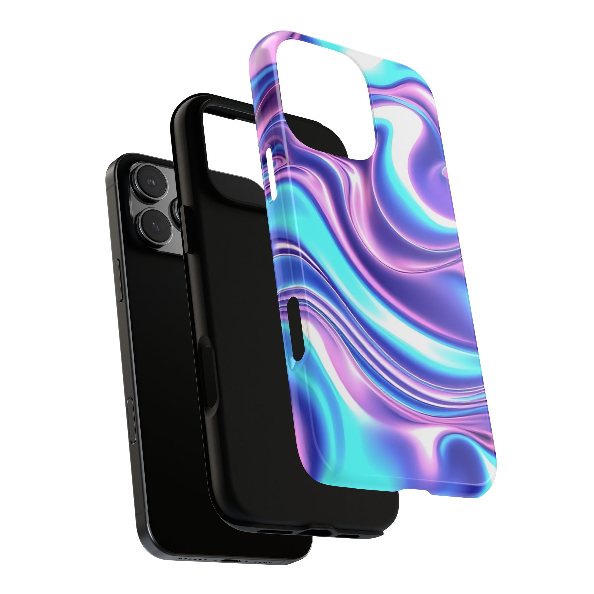 Colorful Phone Case, Tough Case, Swirl Design Phone Cover, Vibrant Phone Accessory, Gift for Her, Trendy Mobile Protection