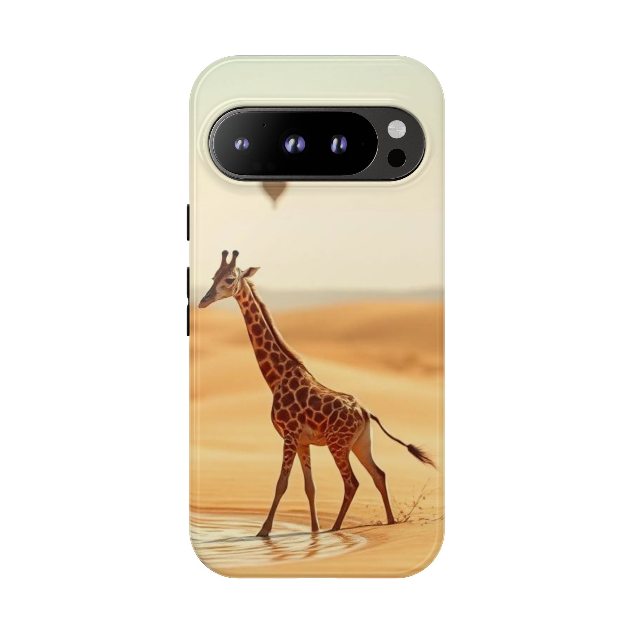 Giraffe Desert Scene, Phone Case