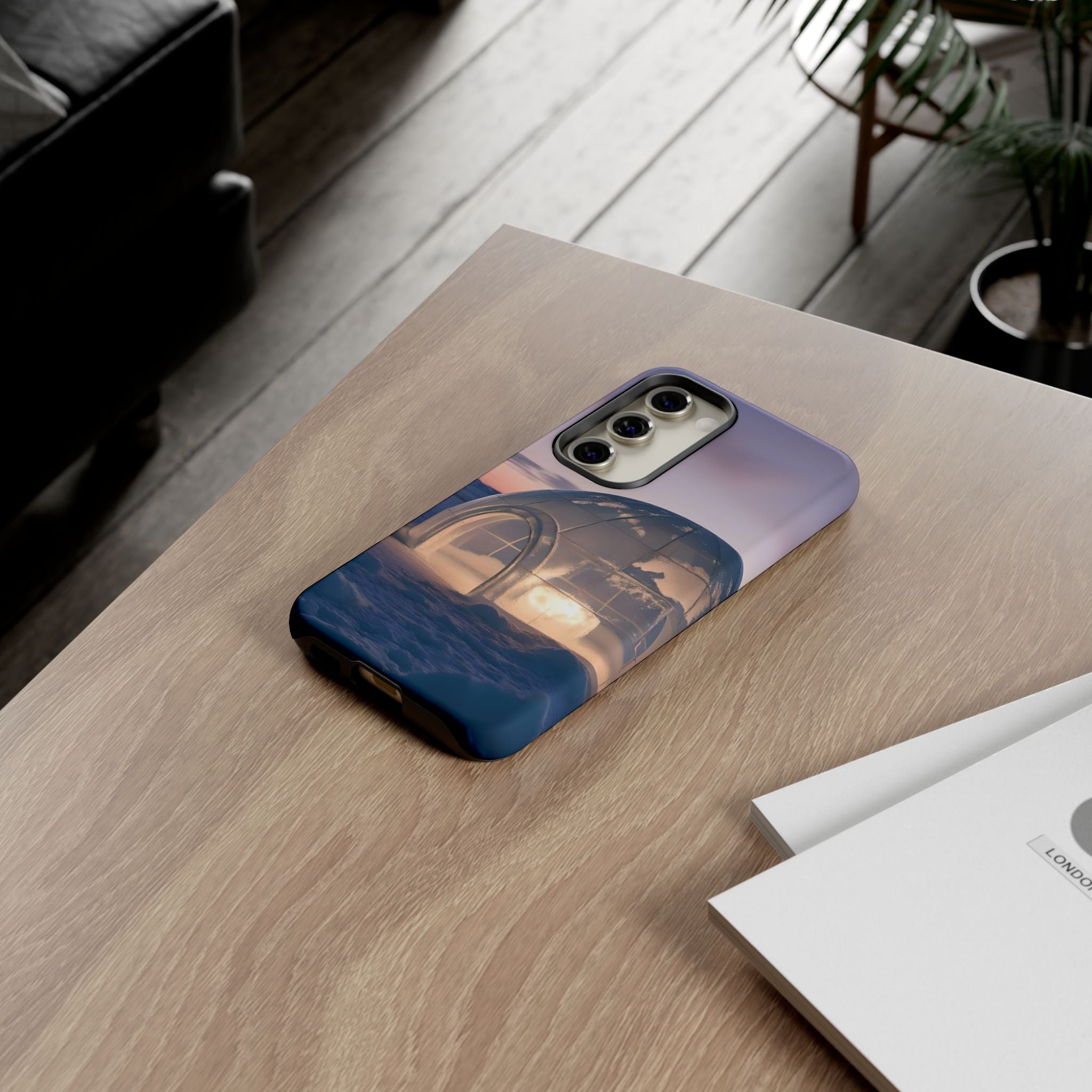 Arctic Igloo Twilight Snow Landscape, Phone Case