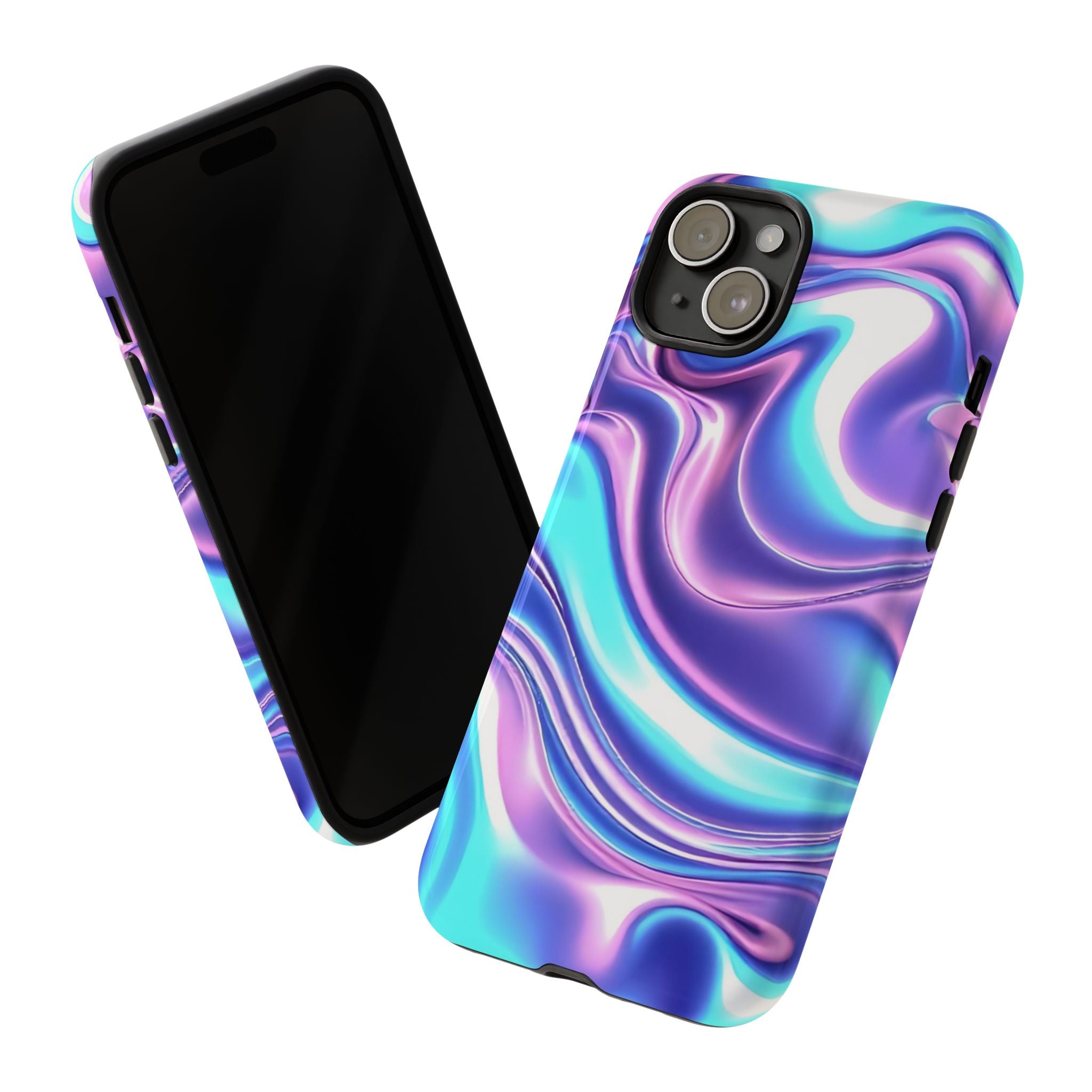 Colorful Phone Case, Tough Case, Swirl Design Phone Cover, Vibrant Phone Accessory, Gift for Her, Trendy Mobile Protection