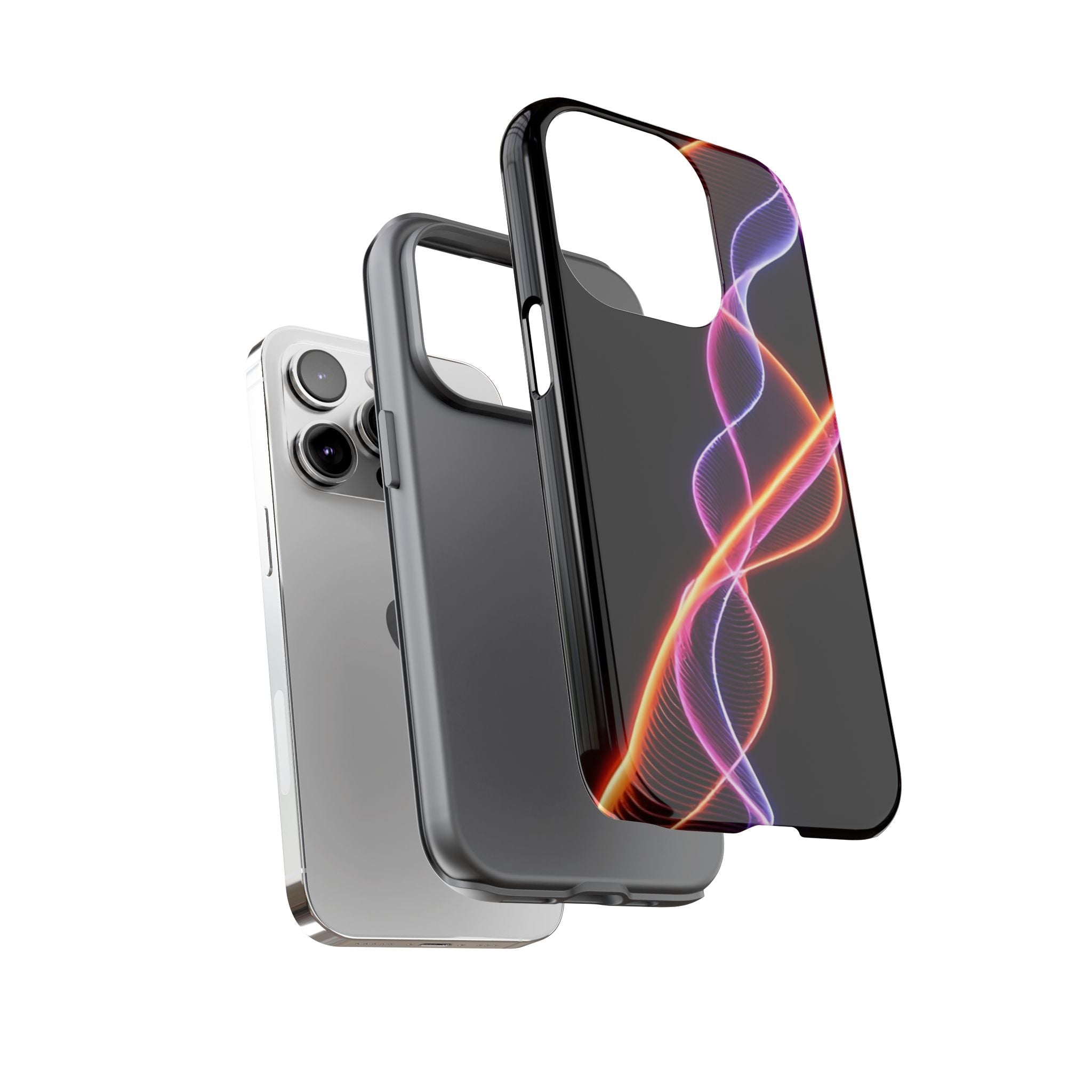Vibrant Phone Case with Abstract Light Design, Artistic Phone Cover, Modern Tech Accessory, Gift for Tech Lovers, Personalized Phone Case