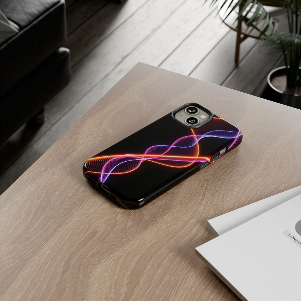 Vibrant Phone Case with Abstract Light Design, Artistic Phone Cover, Modern Tech Accessory, Gift for Tech Lovers, Personalized Phone Case