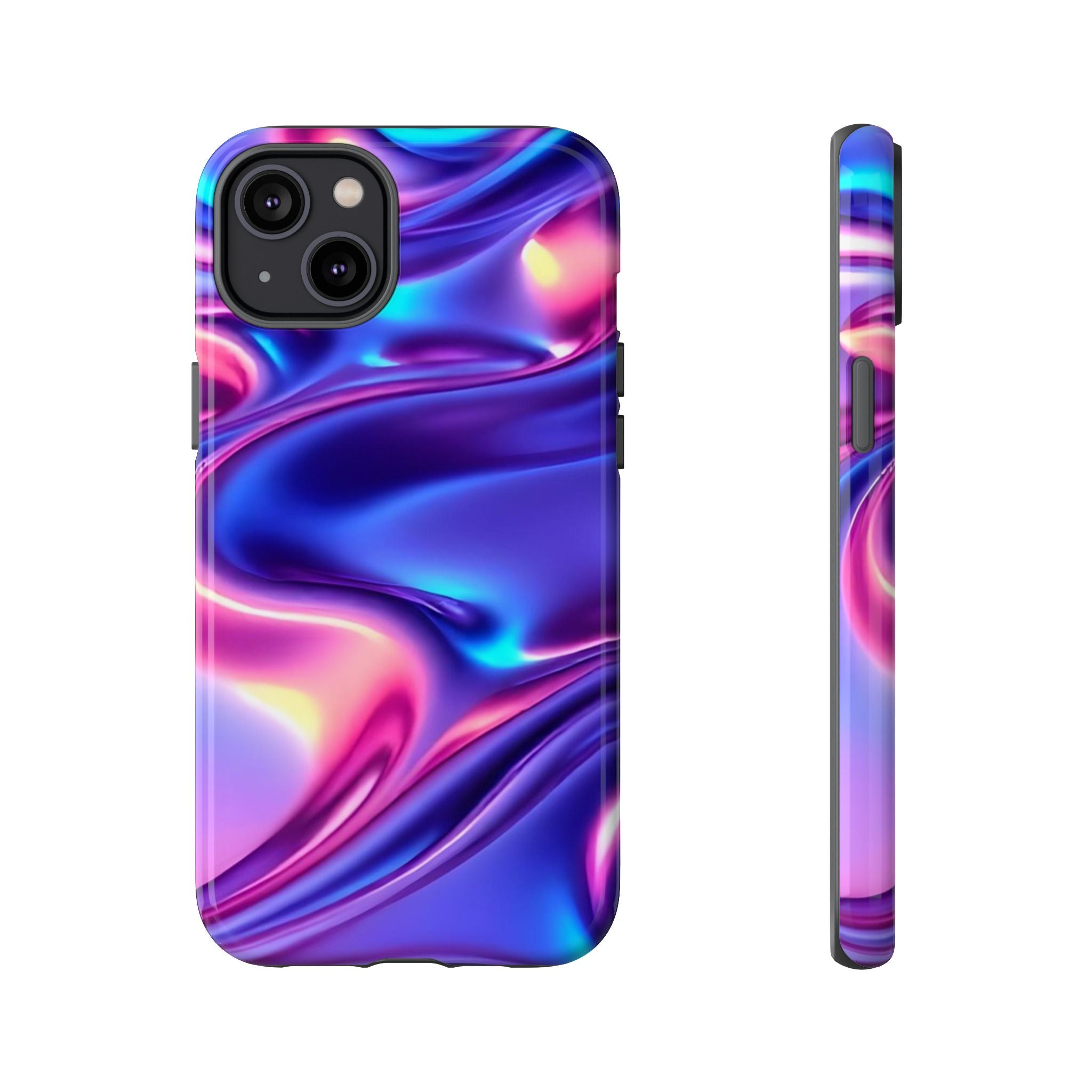 Vibrant Phone Case with Colorful Wave Design, Tough Phone Cover, Stylish Smartphone Case, Unique Gift for Her, Phone Accessories