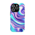 Coque de téléphone colorée, résistante, motif tourbillonnant, accessoire de téléphone dynamique, cadeau pour elle, protection mobile tendance