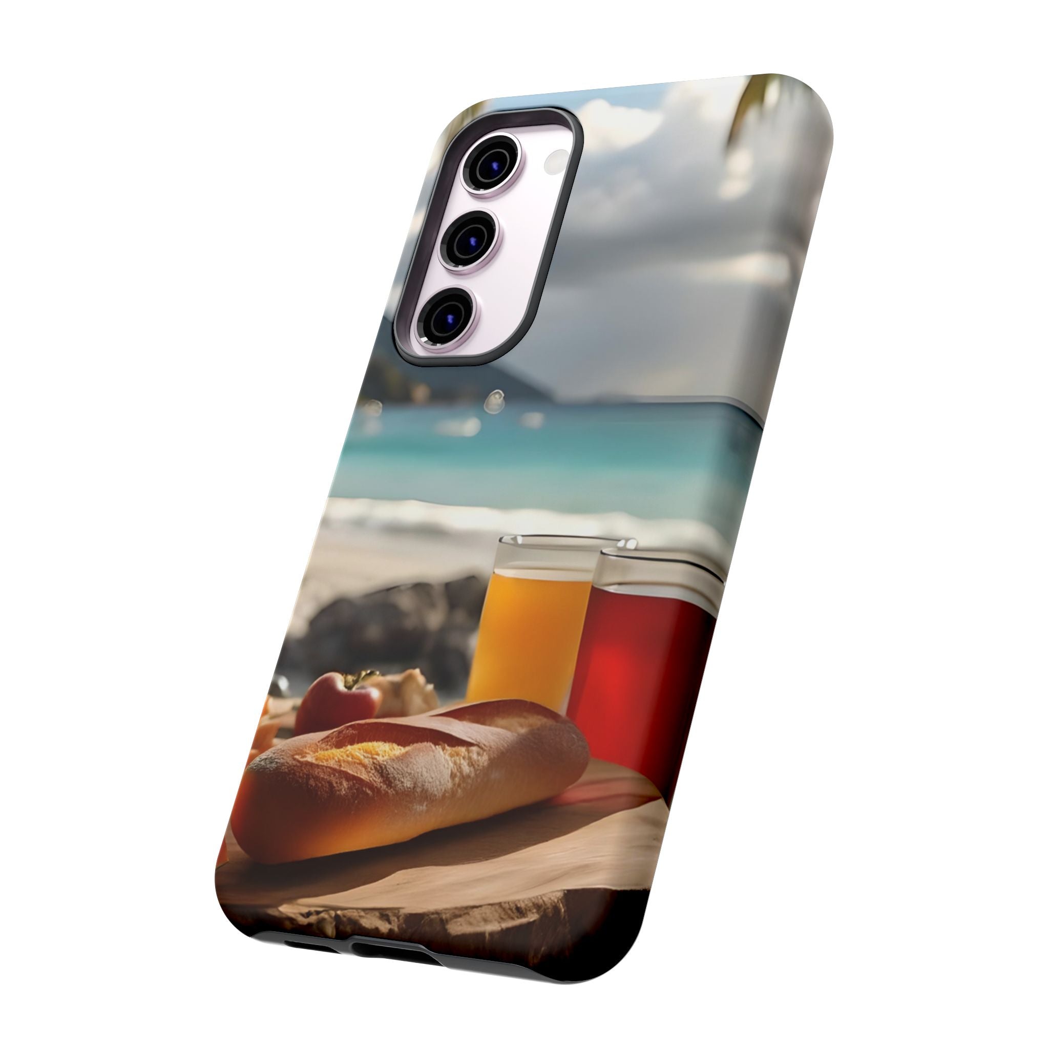 Tropical Beach Picnic View, Phone Case