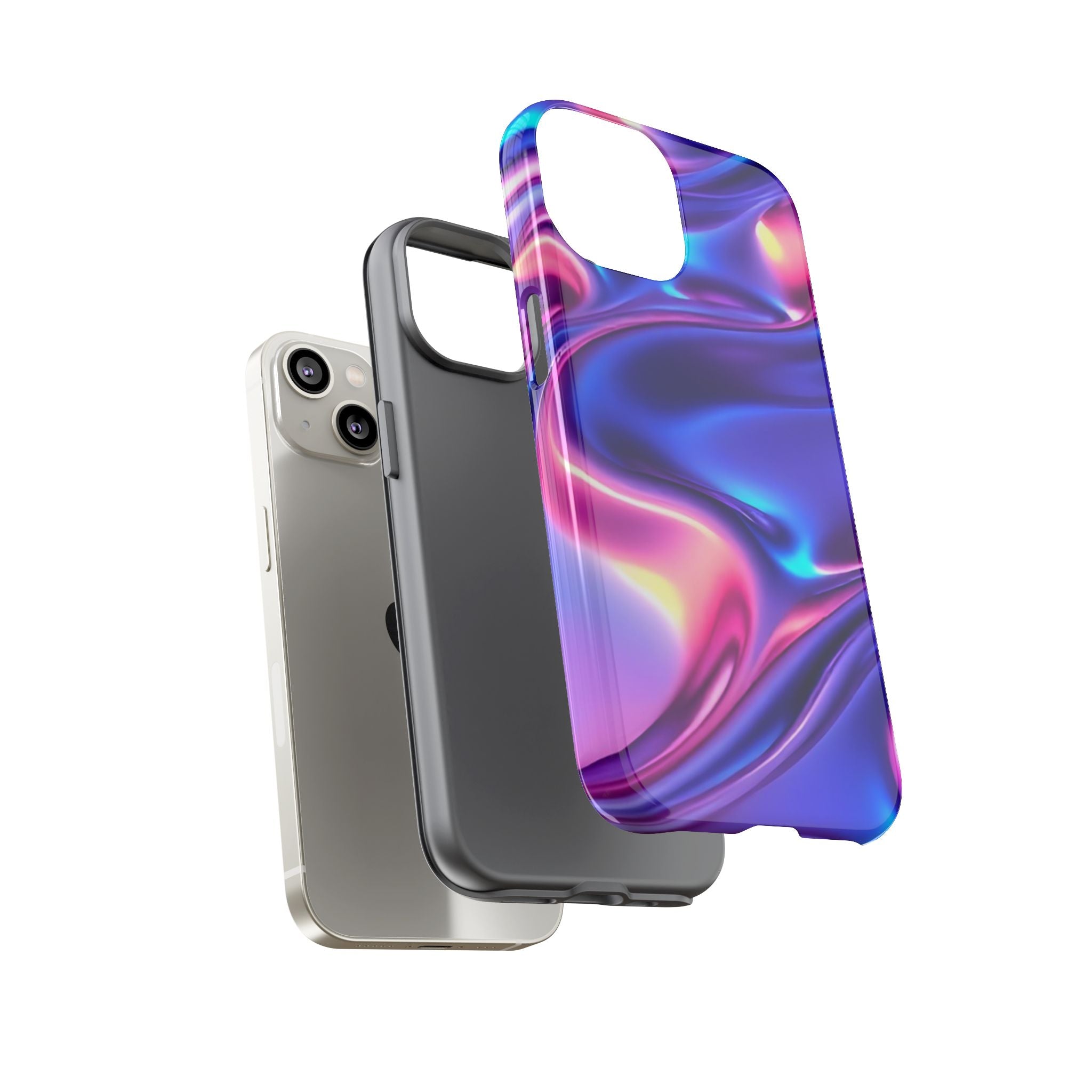 Vibrant Phone Case with Colorful Wave Design, Tough Phone Cover, Stylish Smartphone Case, Unique Gift for Her, Phone Accessories