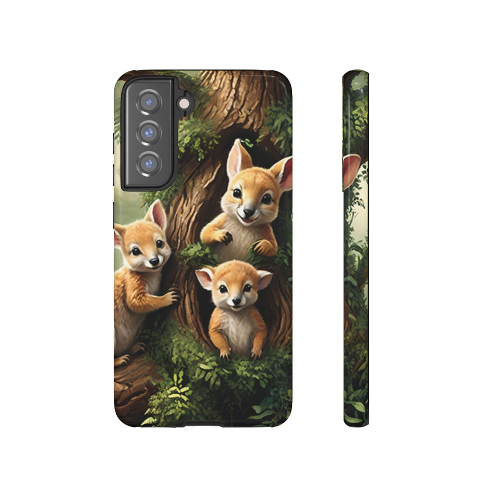 Étui de téléphone à imprimé bébé animal des bois