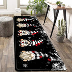 Adorable Christmas Faceless Gnome Kitchen Rug-2
