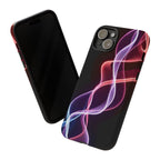 Neon Light Wave Abstract Glow, Phone Case