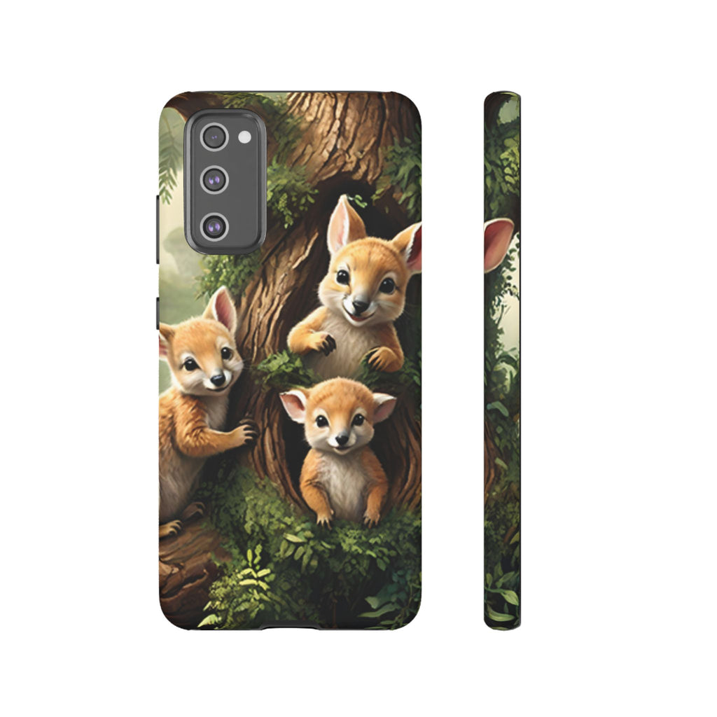 Étui de téléphone à imprimé bébé animal des bois