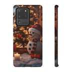 Coque de téléphone de Noël avec bonhomme de neige festif