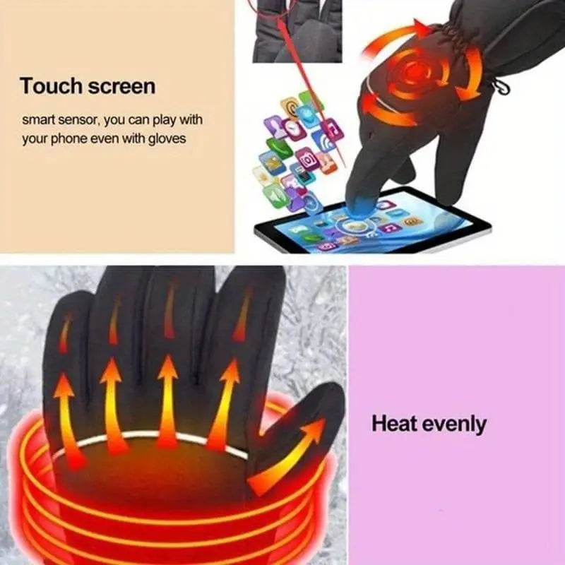 Winter Electric Battery Heating Gloves - Touch Screen Motor Gloves-2