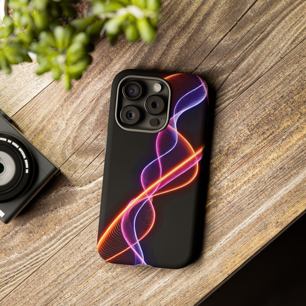 Vibrant Phone Case with Abstract Light Design, Artistic Phone Cover, Modern Tech Accessory, Gift for Tech Lovers, Personalized Phone Case