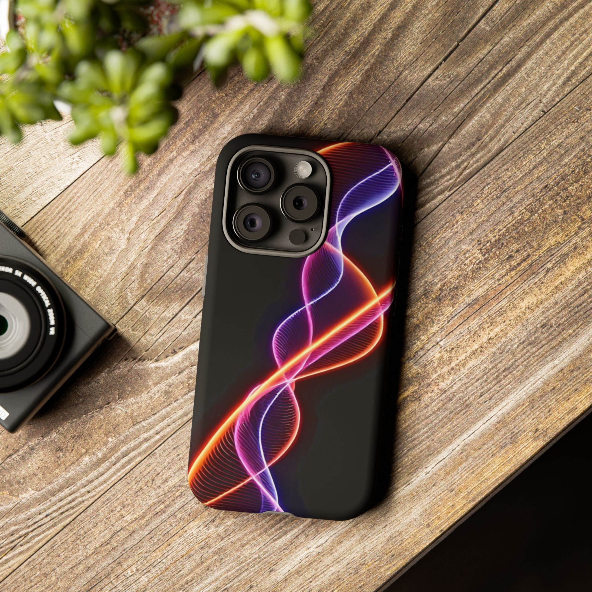 Vibrant Phone Case with Abstract Light Design, Artistic Phone Cover, Modern Tech Accessory, Gift for Tech Lovers, Personalized Phone Case