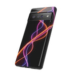 Coque de téléphone vibrante avec motif lumineux abstrait, coque artistique, accessoire technologique moderne, cadeau pour les passionnés de technologie, coque de téléphone personnalisée