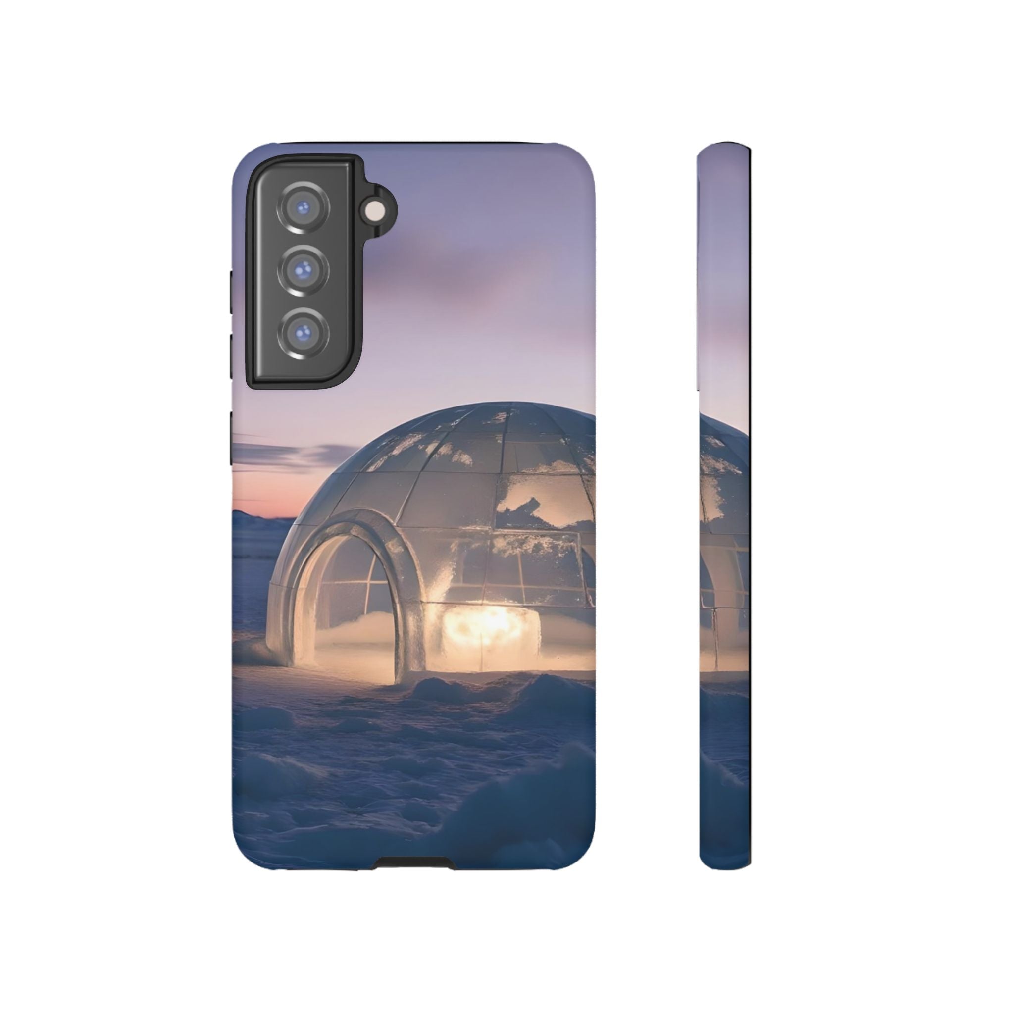 Stylish Phone Case with Igloo Design, Tough Cases for Outdoor Lovers, Unique Gift for Adventurers, Phone Cover for Winter, Protective Cases