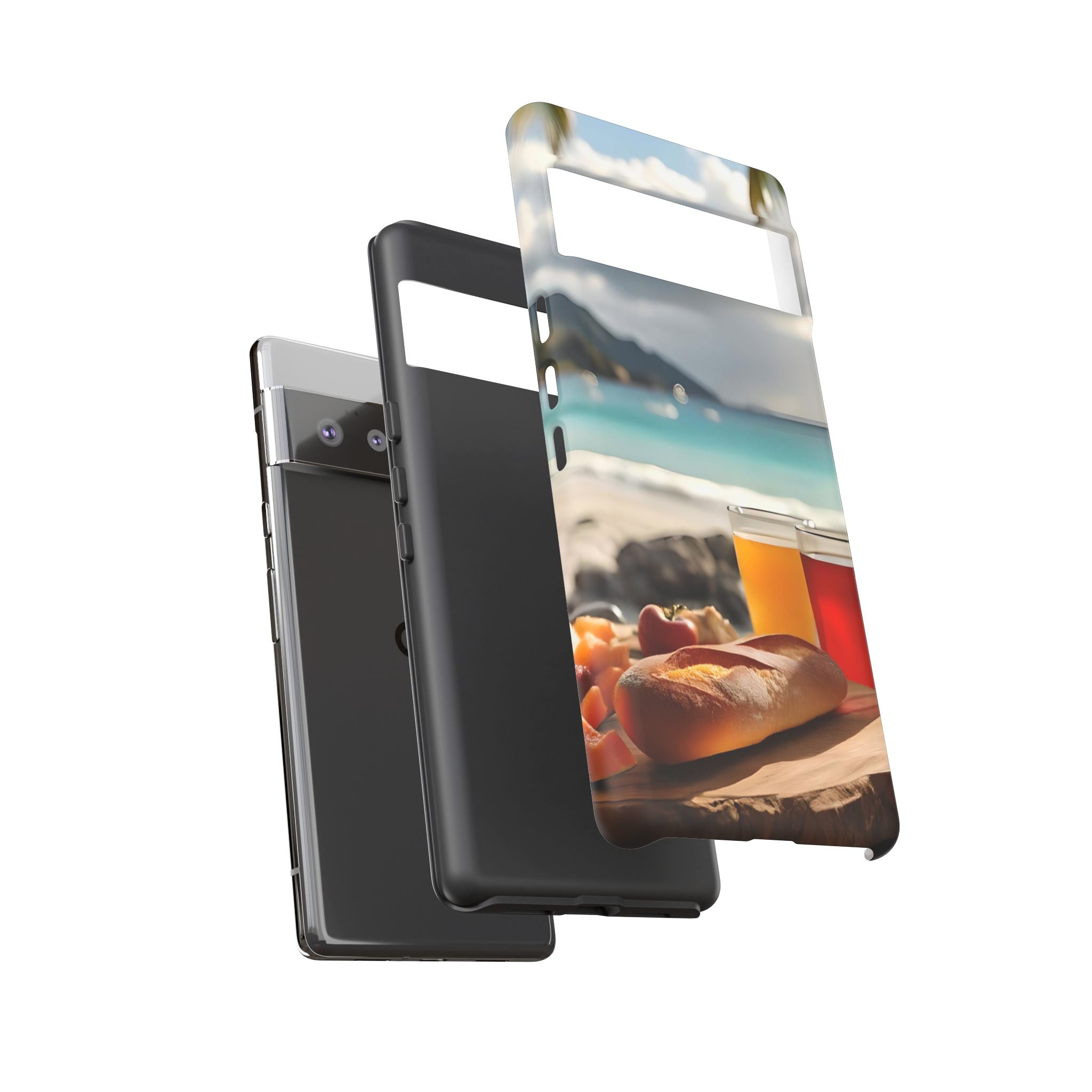 Tropical Beach Picnic View, Phone Case