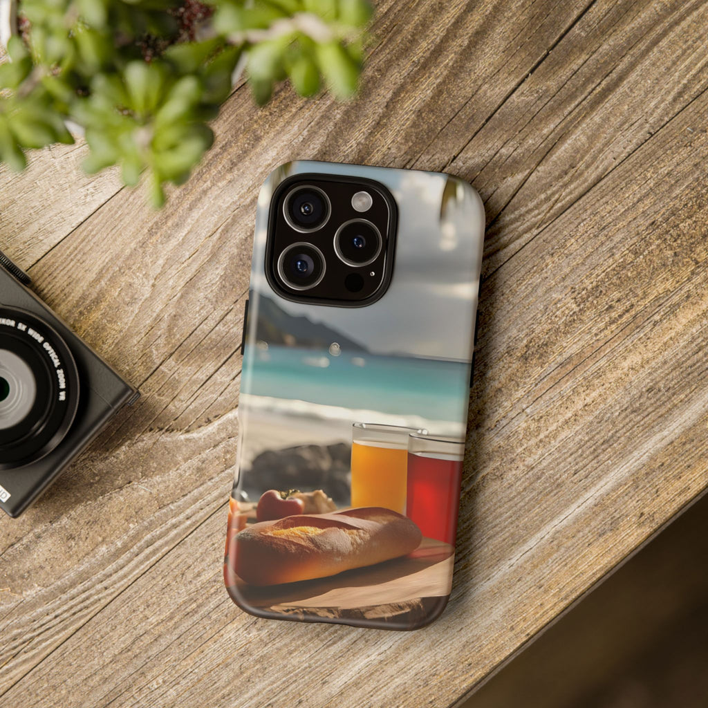 Tropical Beach Picnic View, Phone Case