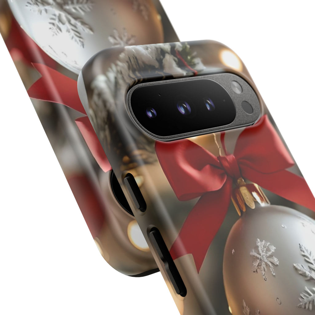 Christmas Phone Case with Seasonal Ornament Design