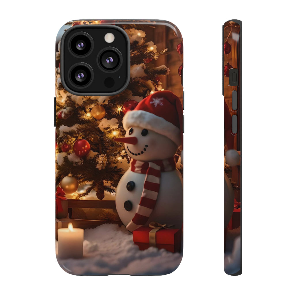 Coque de téléphone de Noël avec bonhomme de neige festif