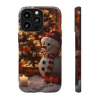 Coque de téléphone de Noël avec bonhomme de neige festif