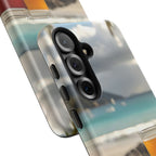 Vue d'un pique-nique sur une plage tropicale, étui pour téléphone