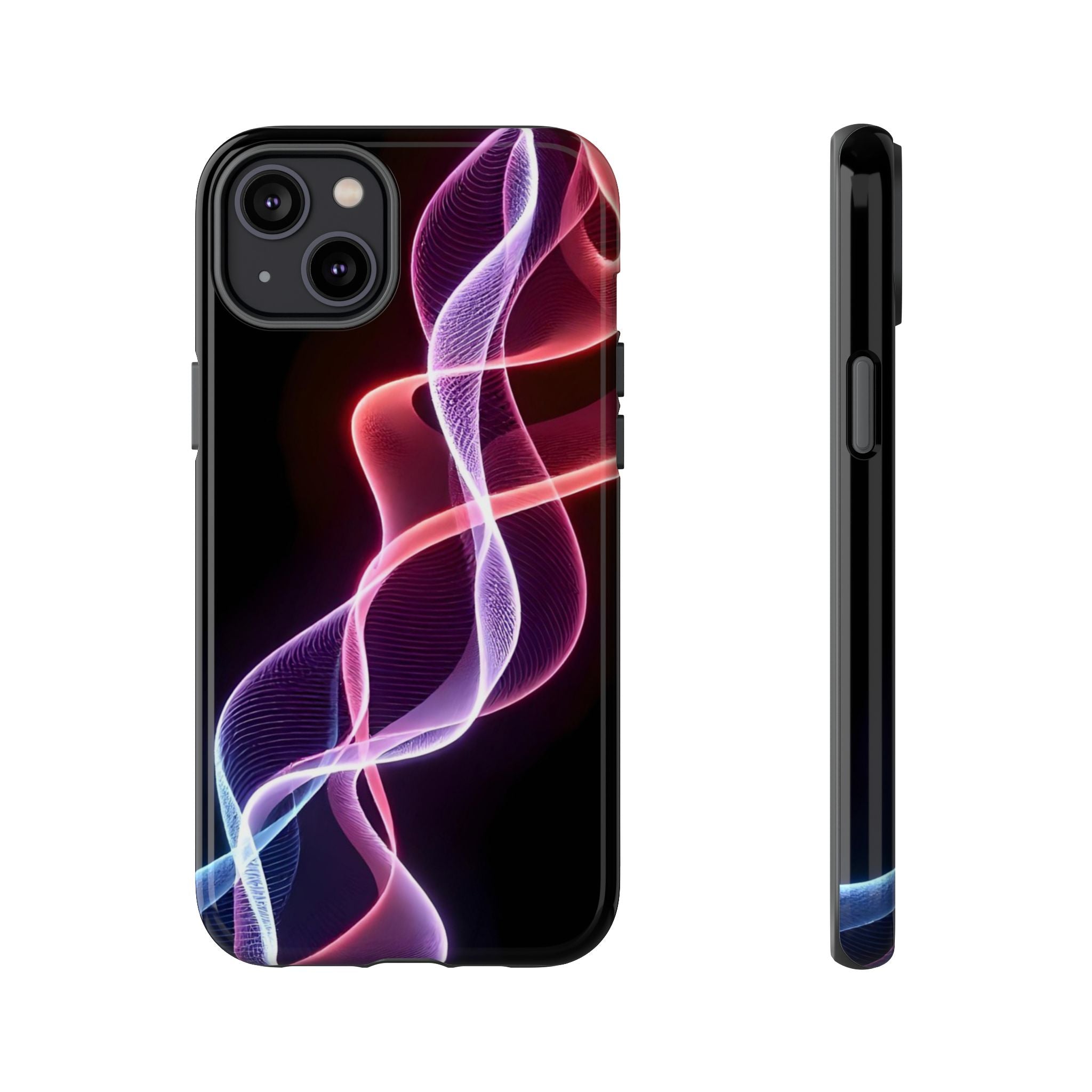 Stylish Phone Case with Vibrant Wave Design, Tough Cases, Phone Accessories, Unique Gift, Trendy Tech, Fashionable Protection