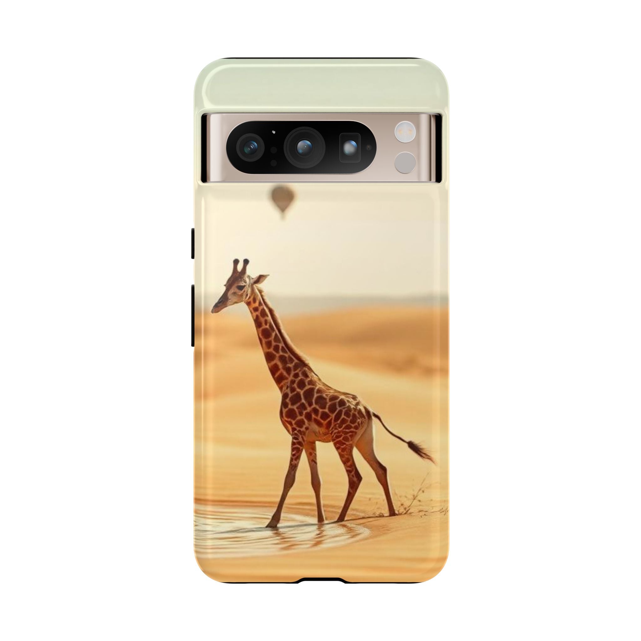 Giraffe Desert Scene, Phone Case