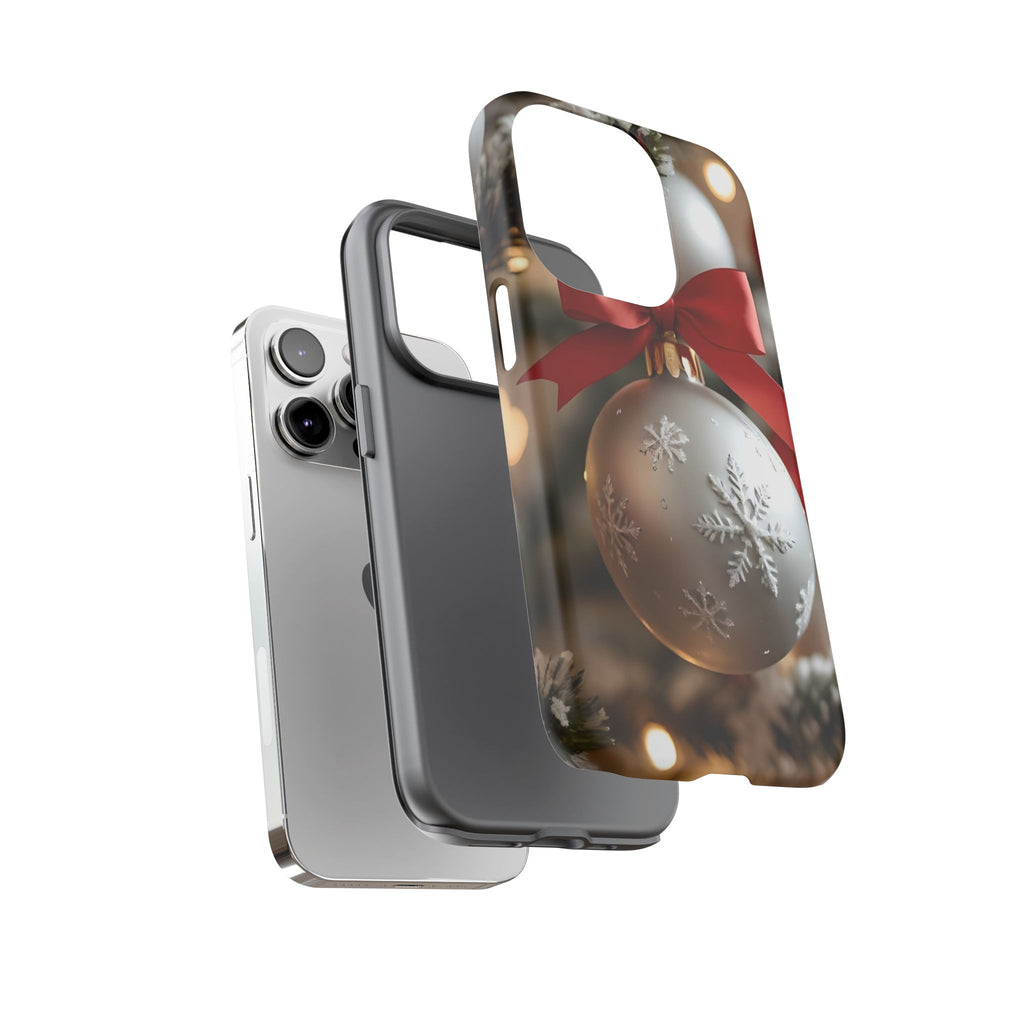 Christmas Phone Case with Seasonal Ornament Design