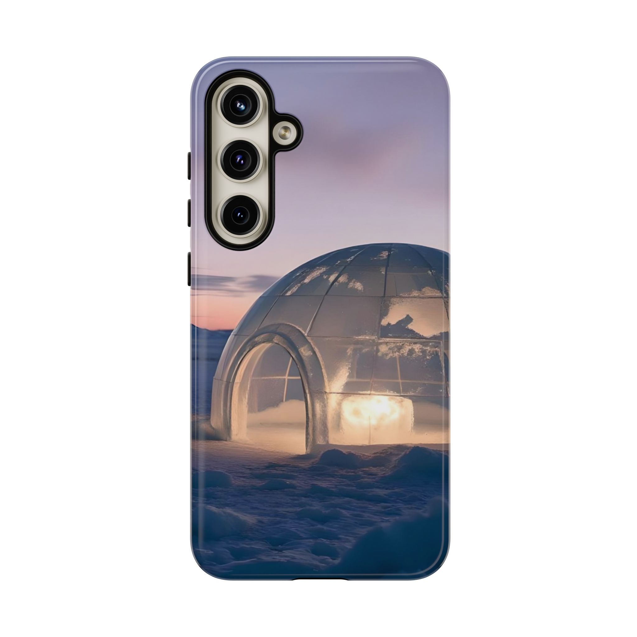 Stylish Phone Case with Igloo Design, Tough Cases for Outdoor Lovers, Unique Gift for Adventurers, Phone Cover for Winter, Protective Cases