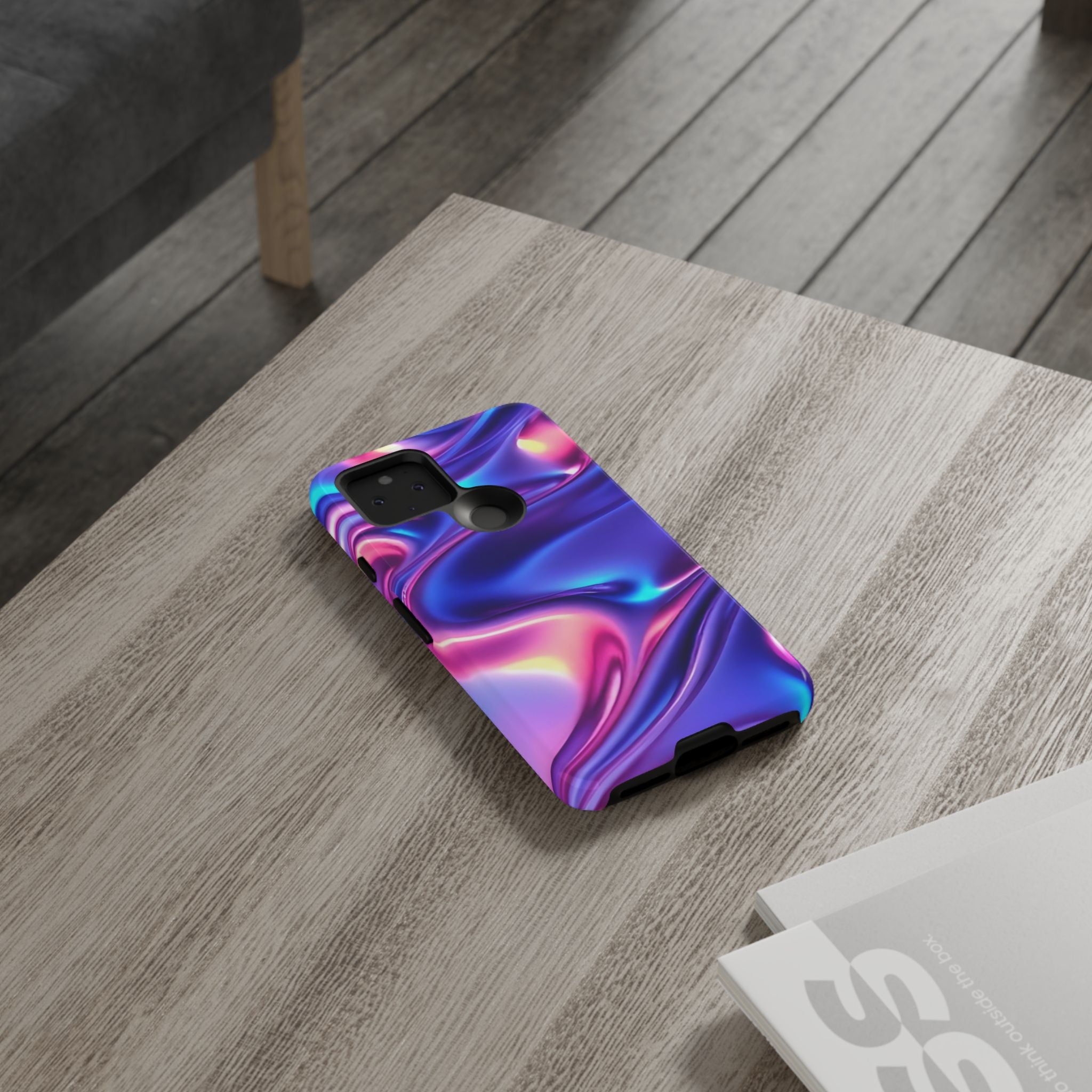 Vibrant Phone Case with Colorful Wave Design, Tough Phone Cover, Stylish Smartphone Case, Unique Gift for Her, Phone Accessories