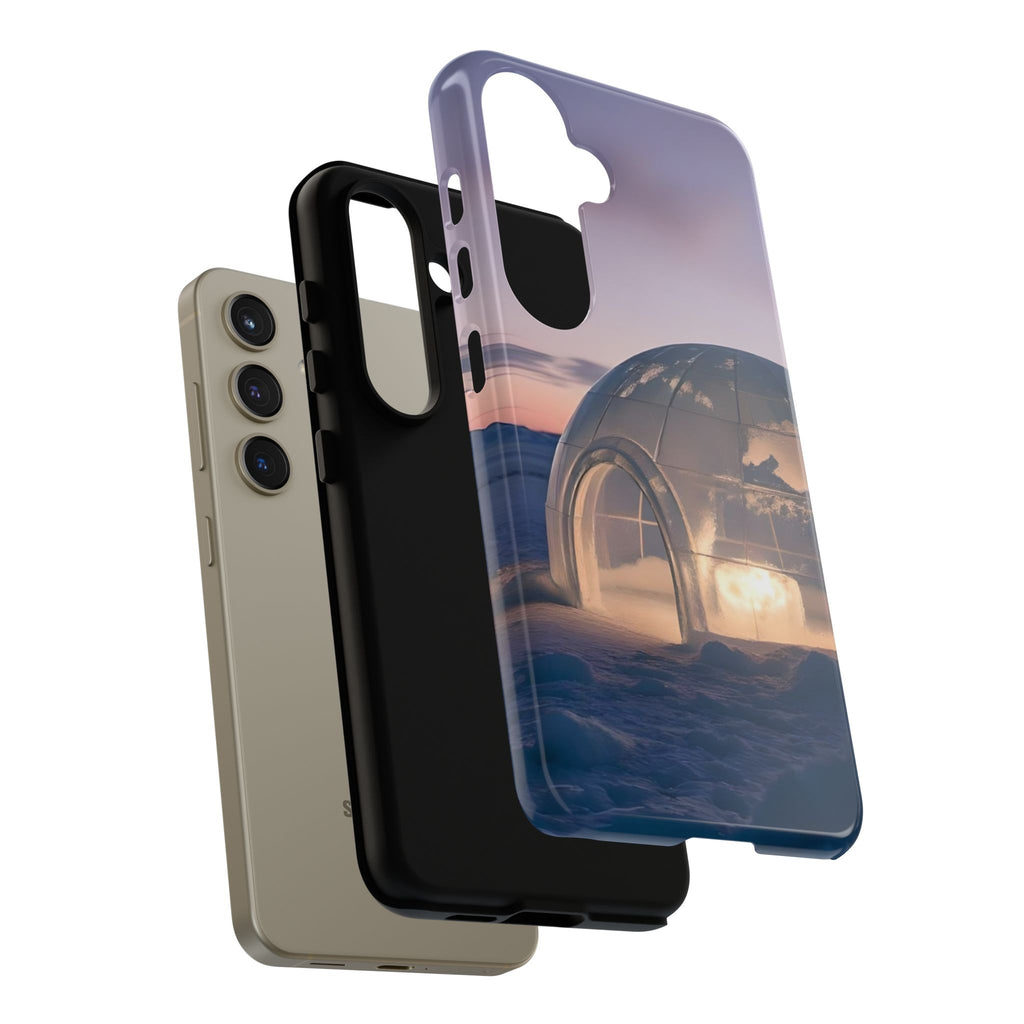 Arctic Igloo Twilight Snow Landscape, Phone Case