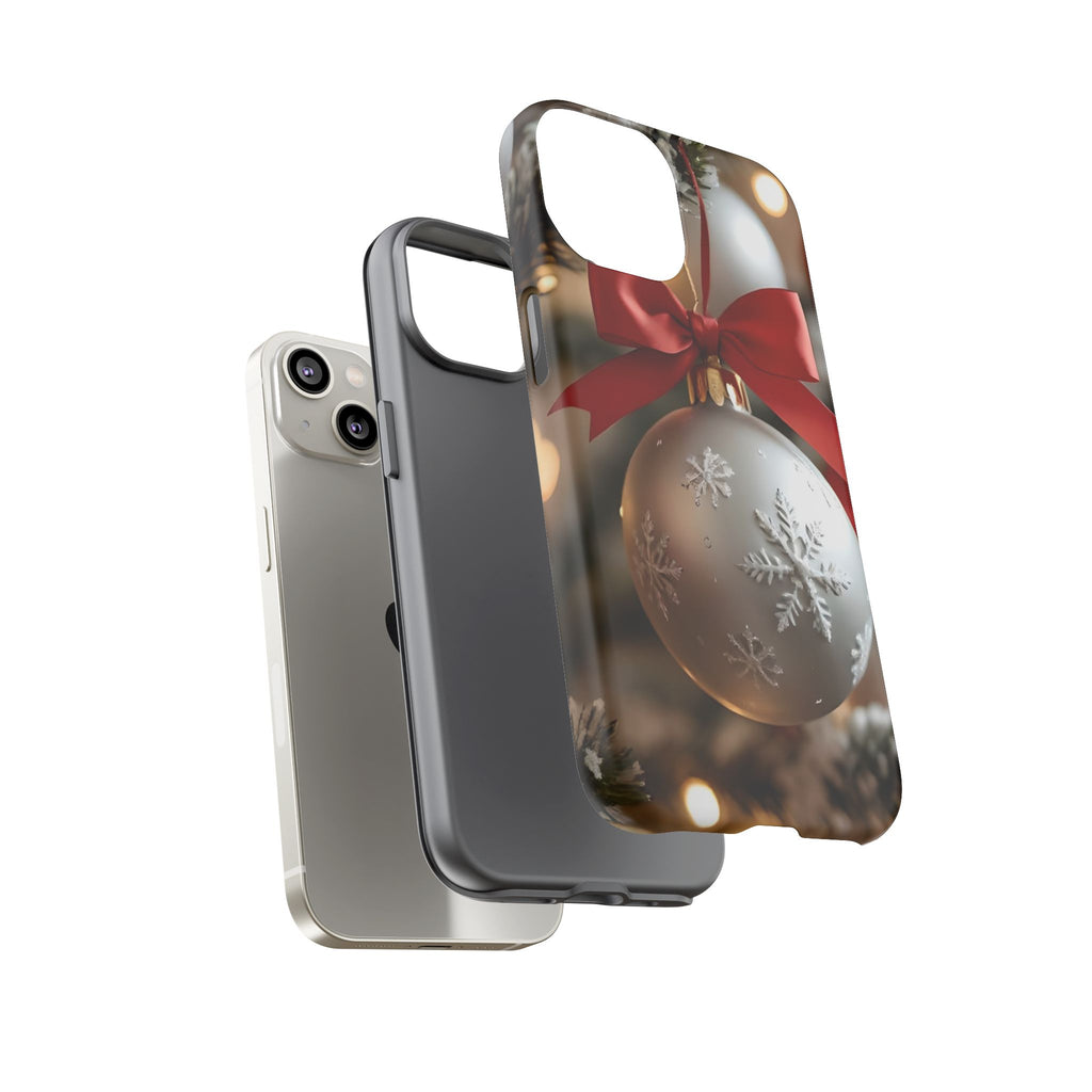 Christmas Phone Case with Seasonal Ornament Design