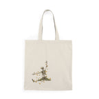 Dancing Skeleton with Leaves Print, Eco-Friendly Tote Bag