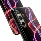 Neon Light Wave Abstract Glow, Phone Case
