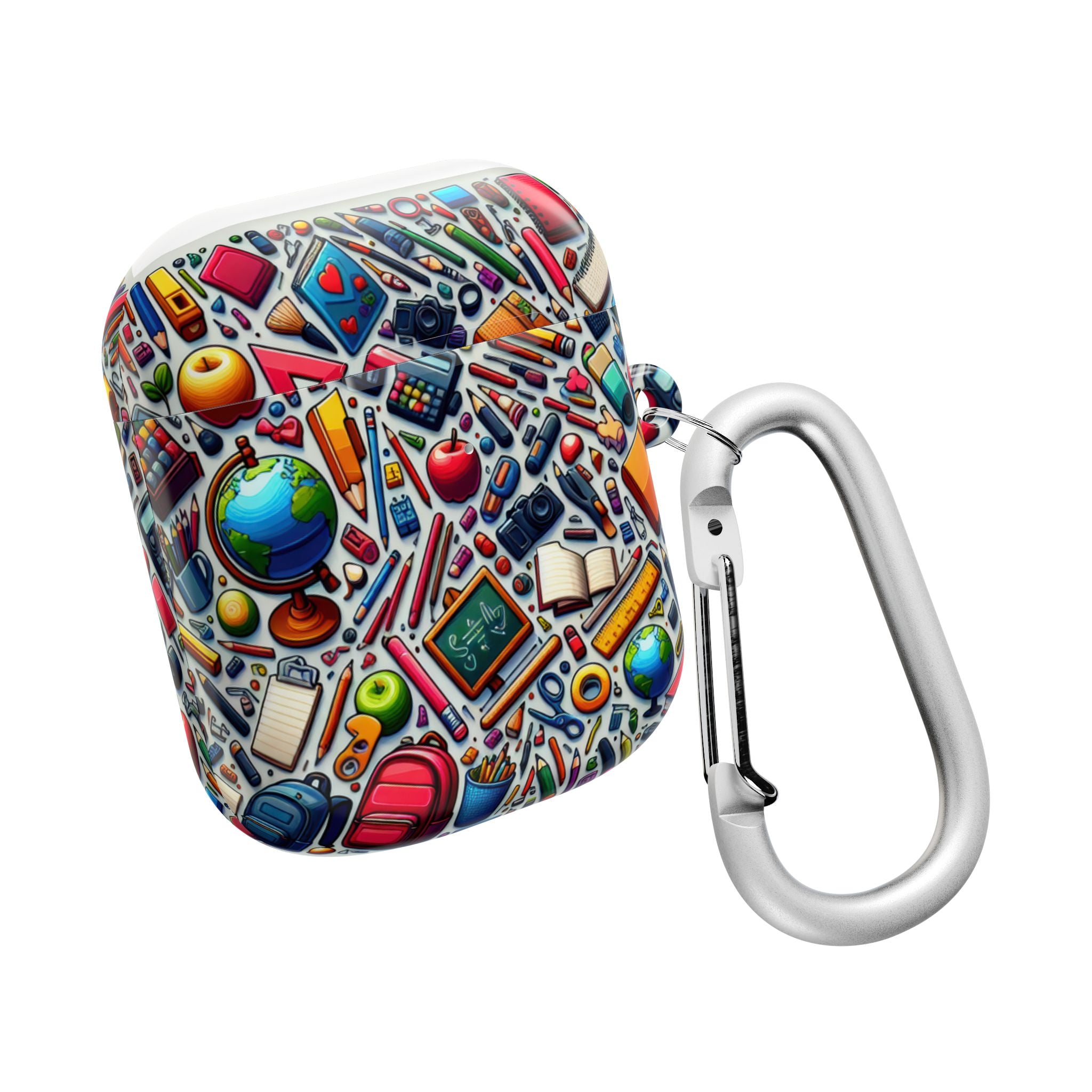 Colorful School Supplies AirPod Cases, Student Gift, Teacher Appreciation, Back to School, Fun Accessories, Personalized Tech Cover