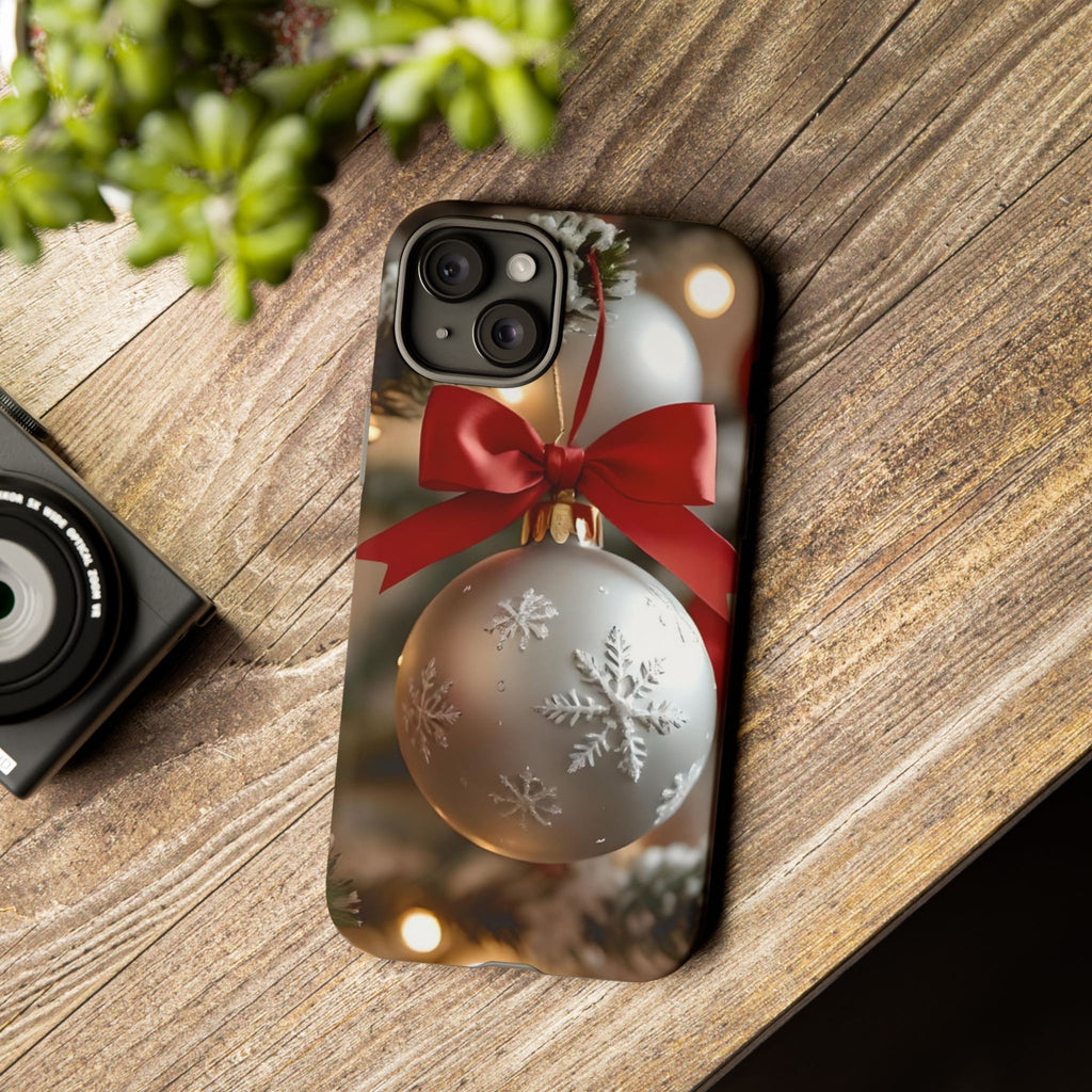 Christmas Phone Case with Seasonal Ornament Design