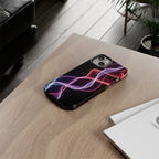 Neon Light Wave Abstract Glow, Phone Case