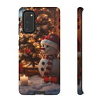 Coque de téléphone de Noël avec bonhomme de neige festif
