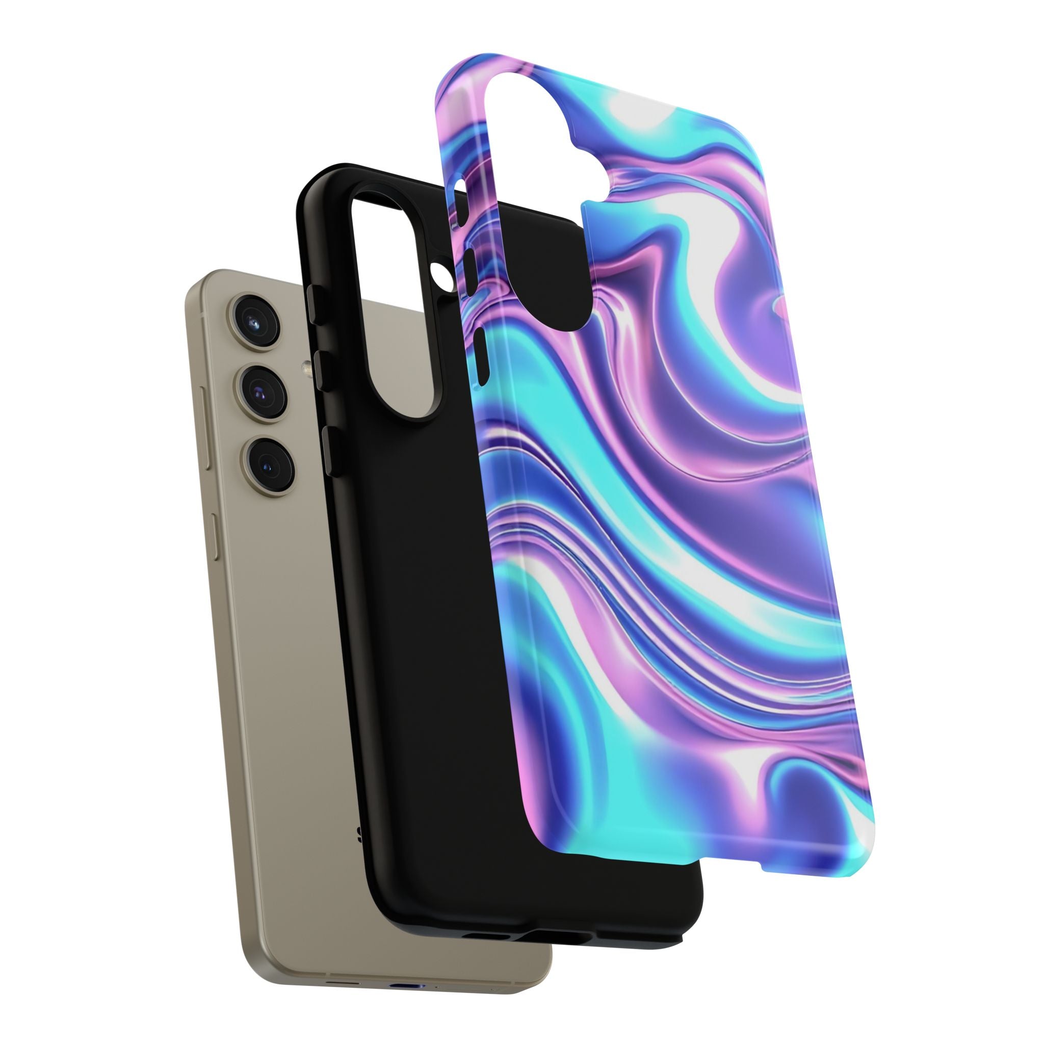 Colorful Phone Case, Tough Case, Swirl Design Phone Cover, Vibrant Phone Accessory, Gift for Her, Trendy Mobile Protection