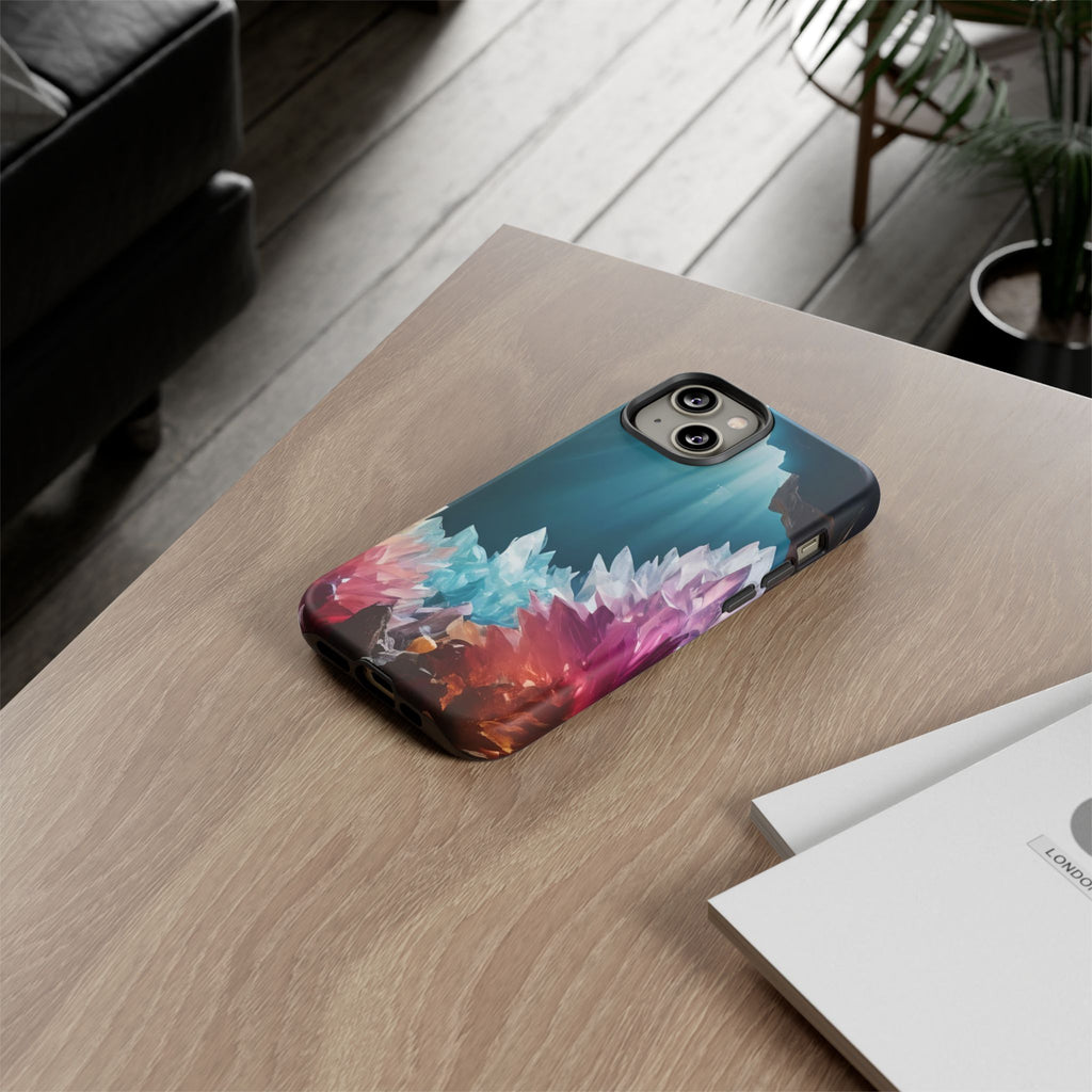 Colorful Crystal Cave Light Beam, Phone Case