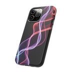 Neon Light Wave Abstract Glow, Phone Case